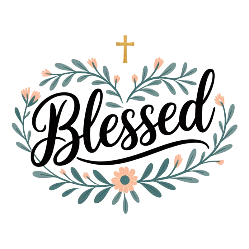 Blessed Floral Christian Tee